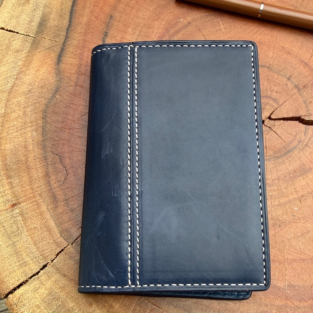 Coach Navy Blue Y2K Pocket Notepad and Cover. New